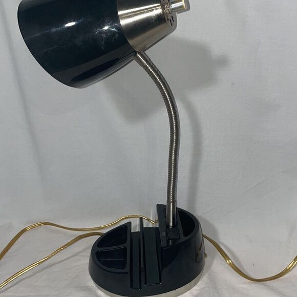 Desk lamp with outlet and slots for office supplies - Picture 4 of 7